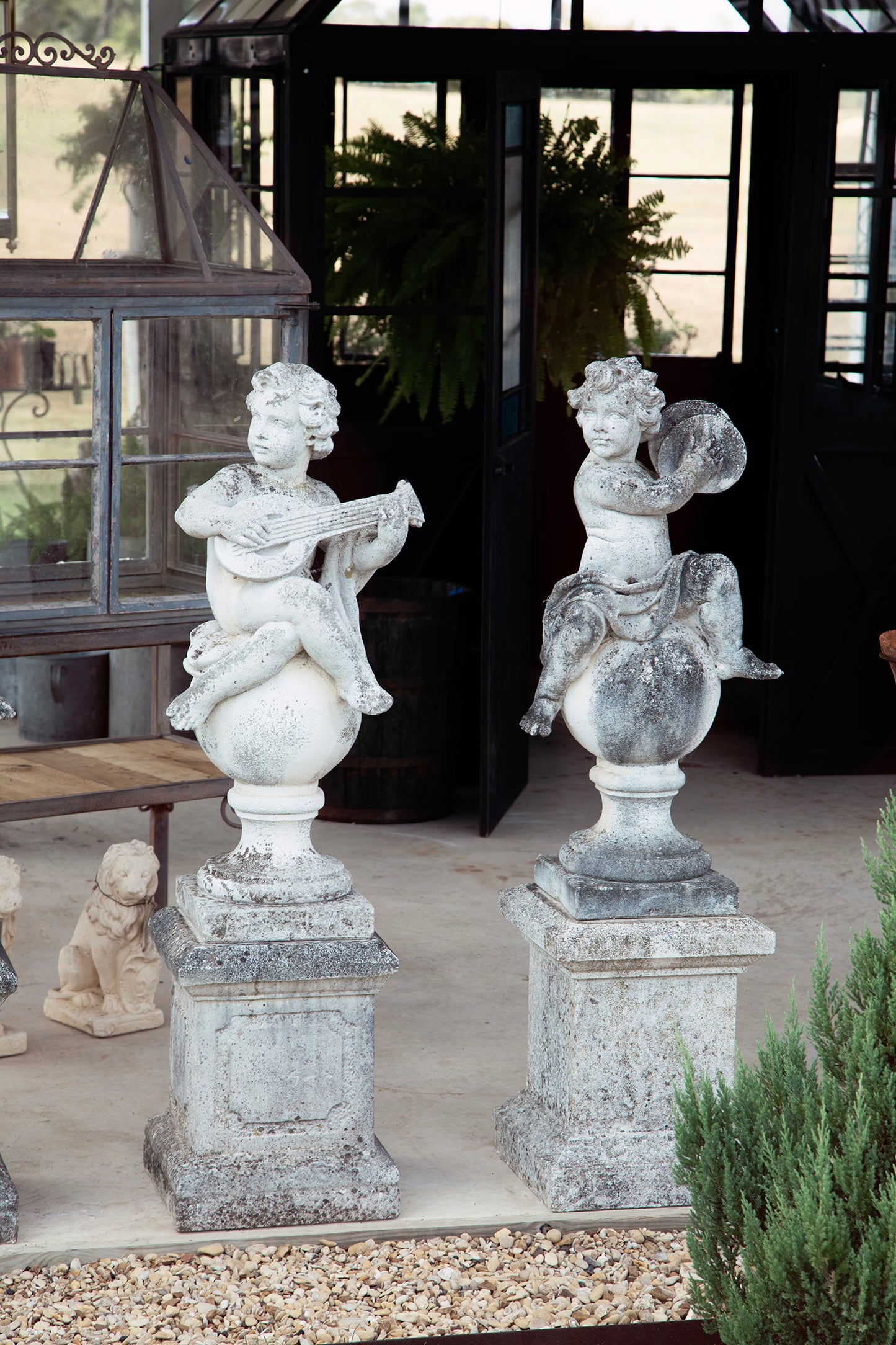 (4 Statues) The Herald, The Minstral, The Offering, The Piper (All on Plinths)