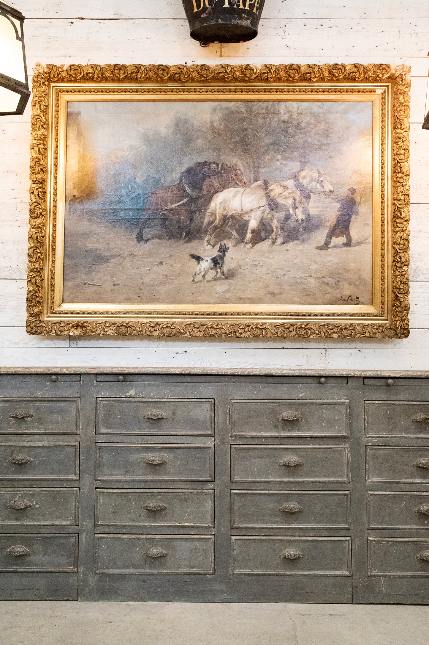 Industrial Apothecary Cabinet with Multiple Drawers
