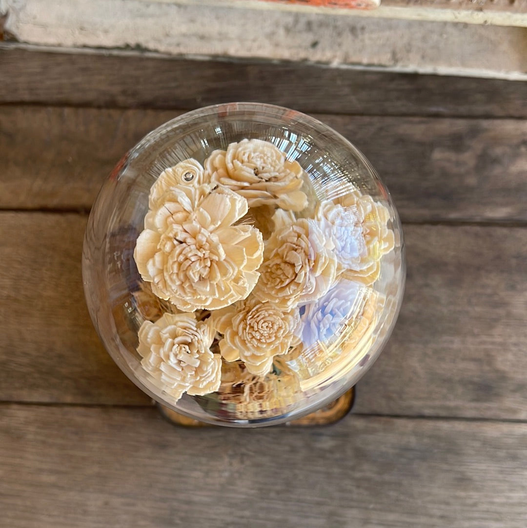 Dome with Flowers Gold Base