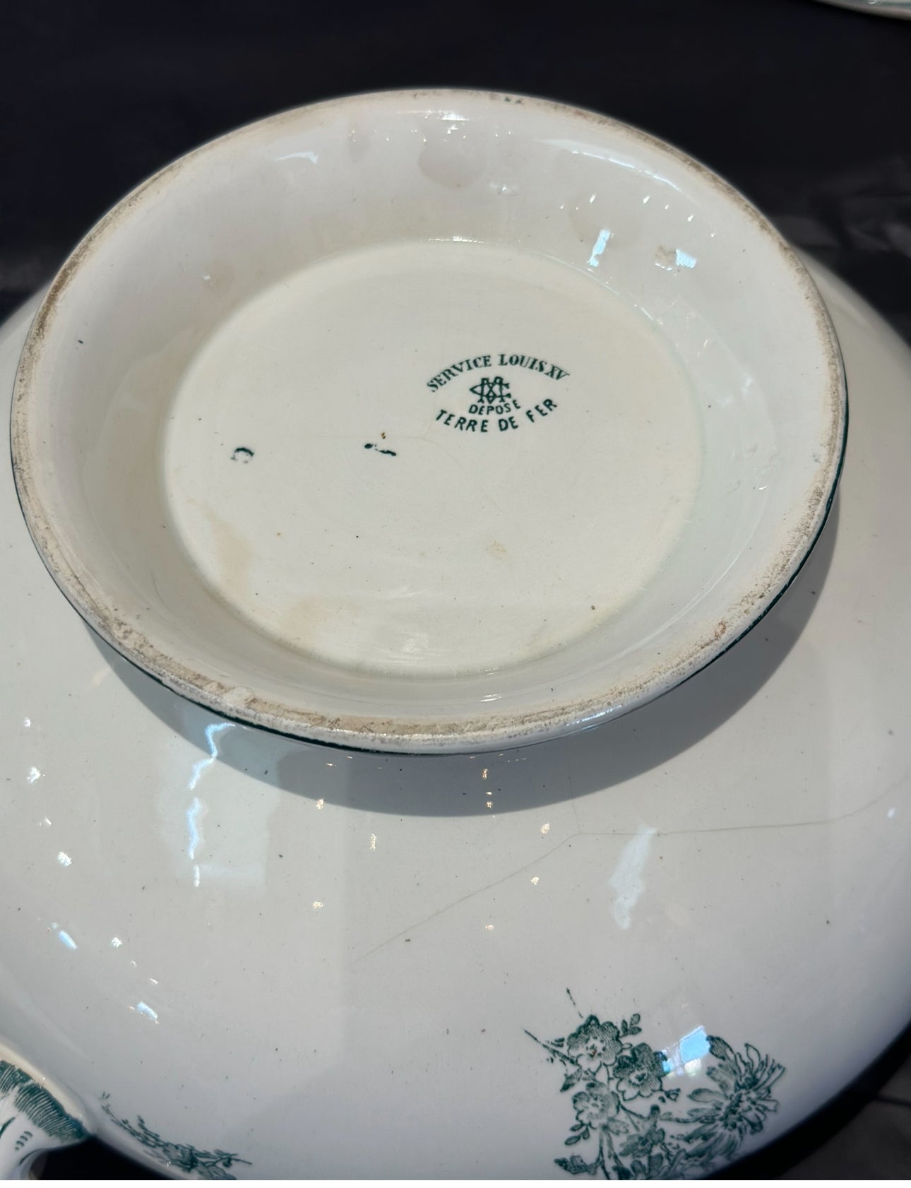 French Ironstone Soup Tureen "Service Louisan by A&Cie, Terre de Fer