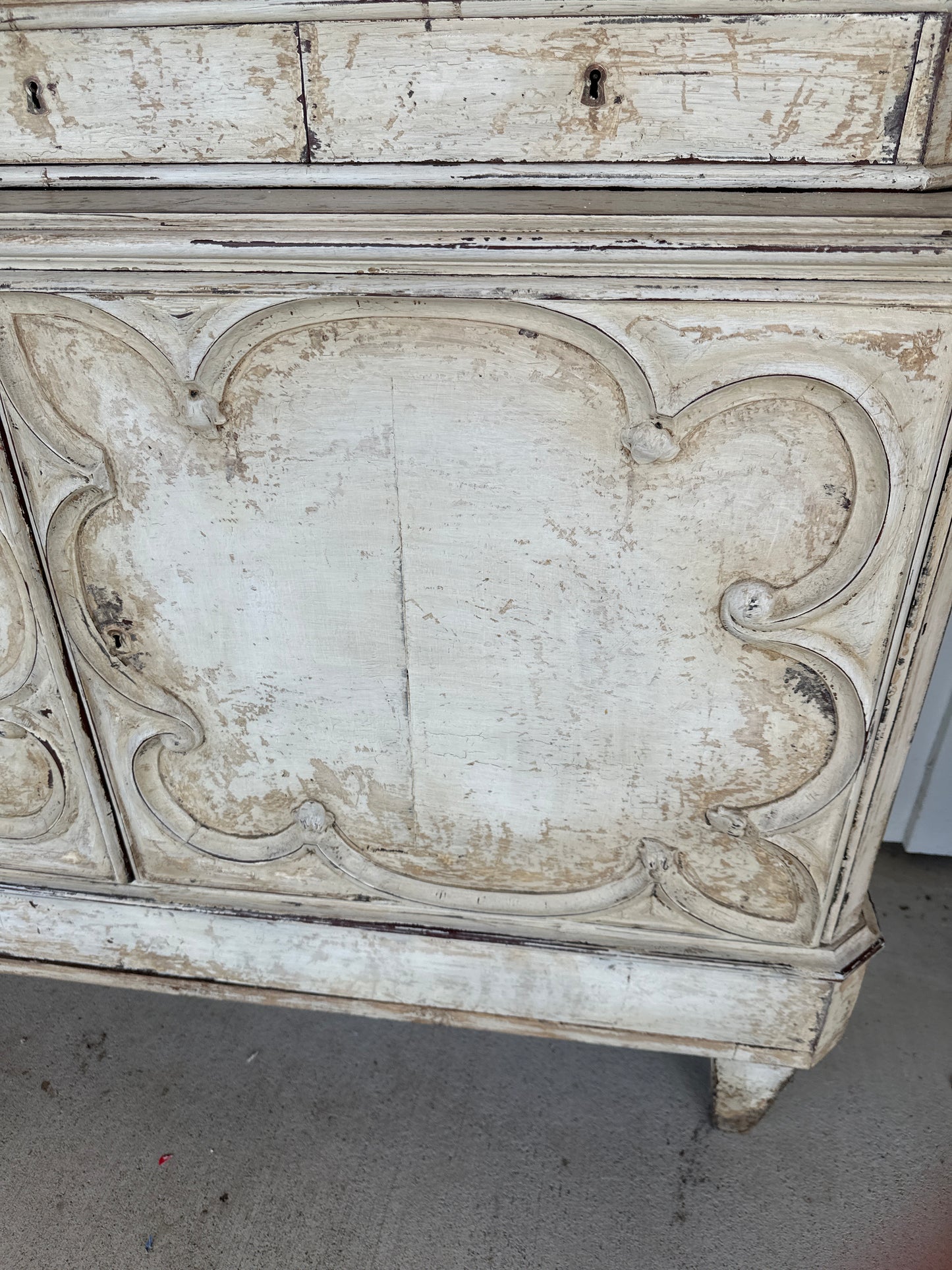 Painted Italian Walnut Cabinet