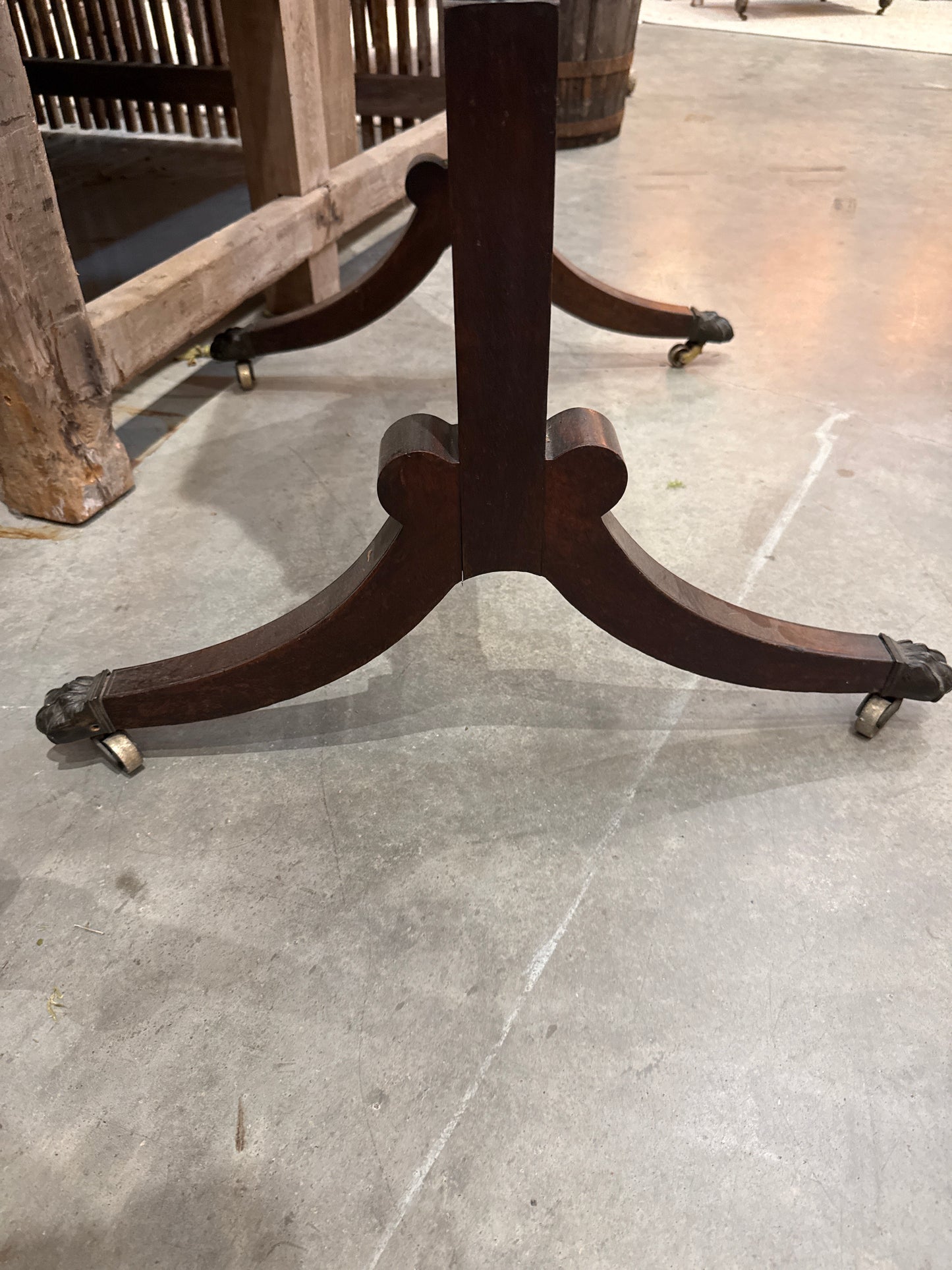 19th Century Cheval Mirror on Castors