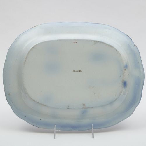 W. Adams & Sons Cobalt Ground Ironstone
