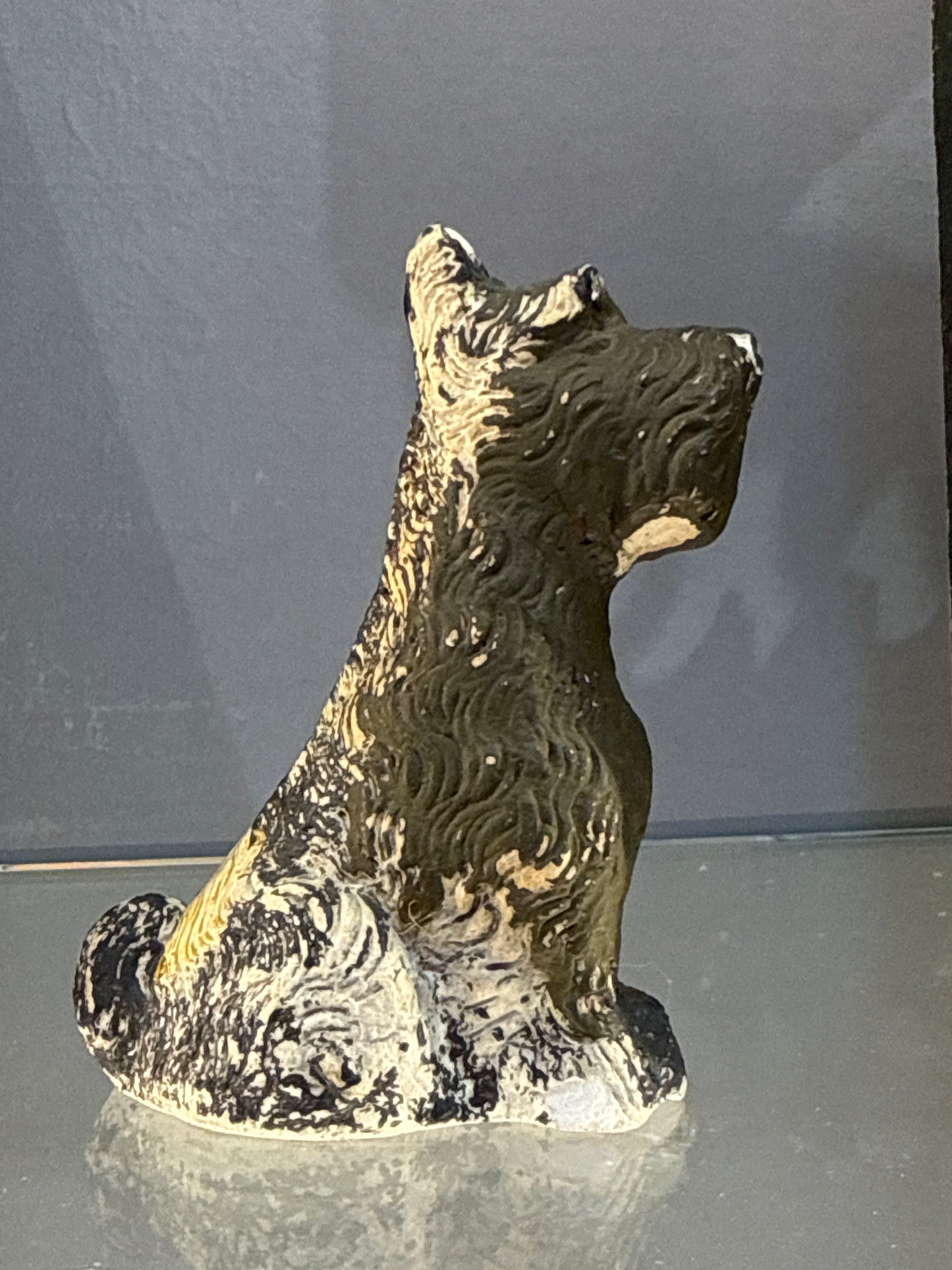 Tiny Grey Scottie Sculpture