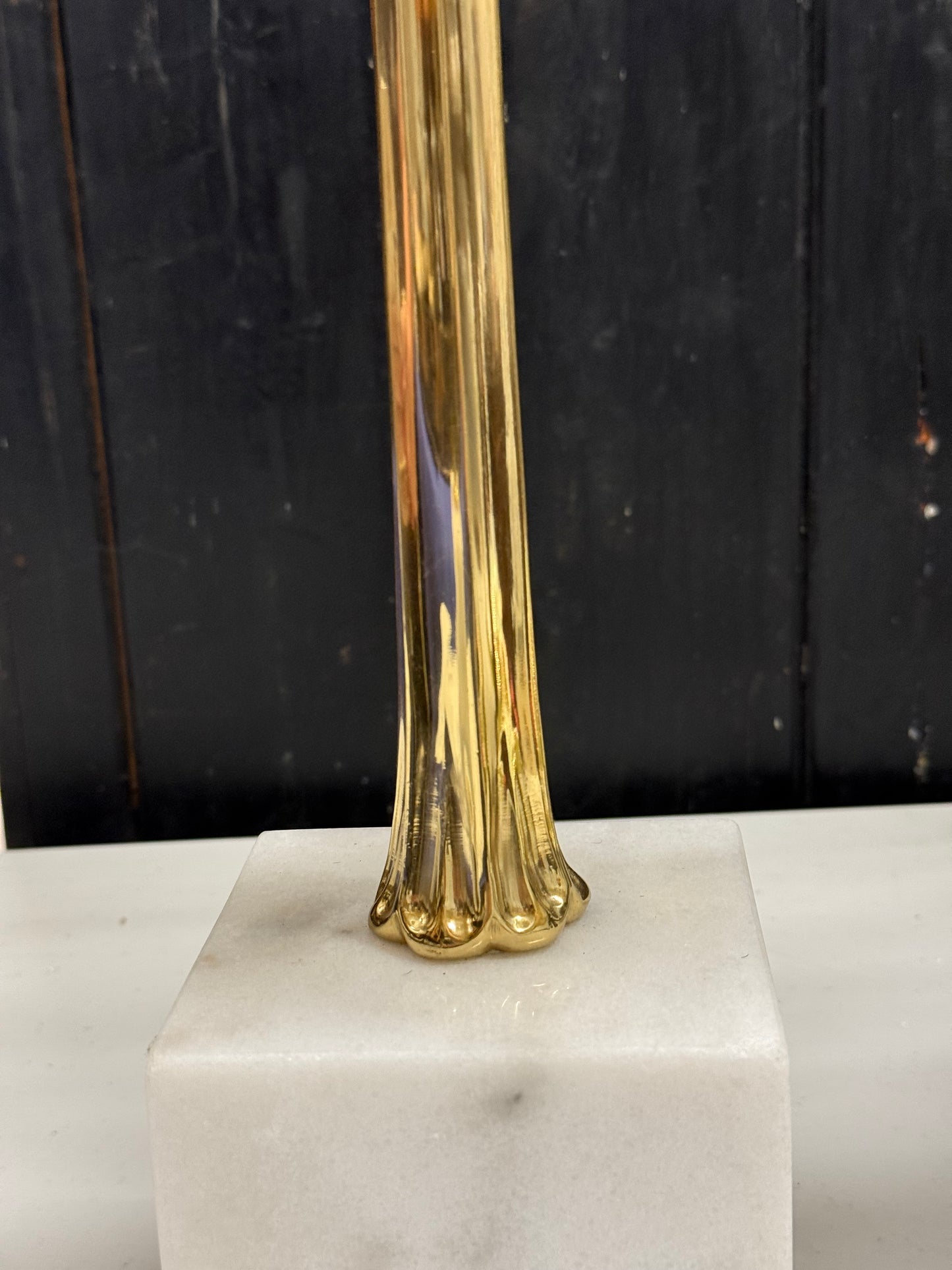 Marble Base Lamps with Gold Accent