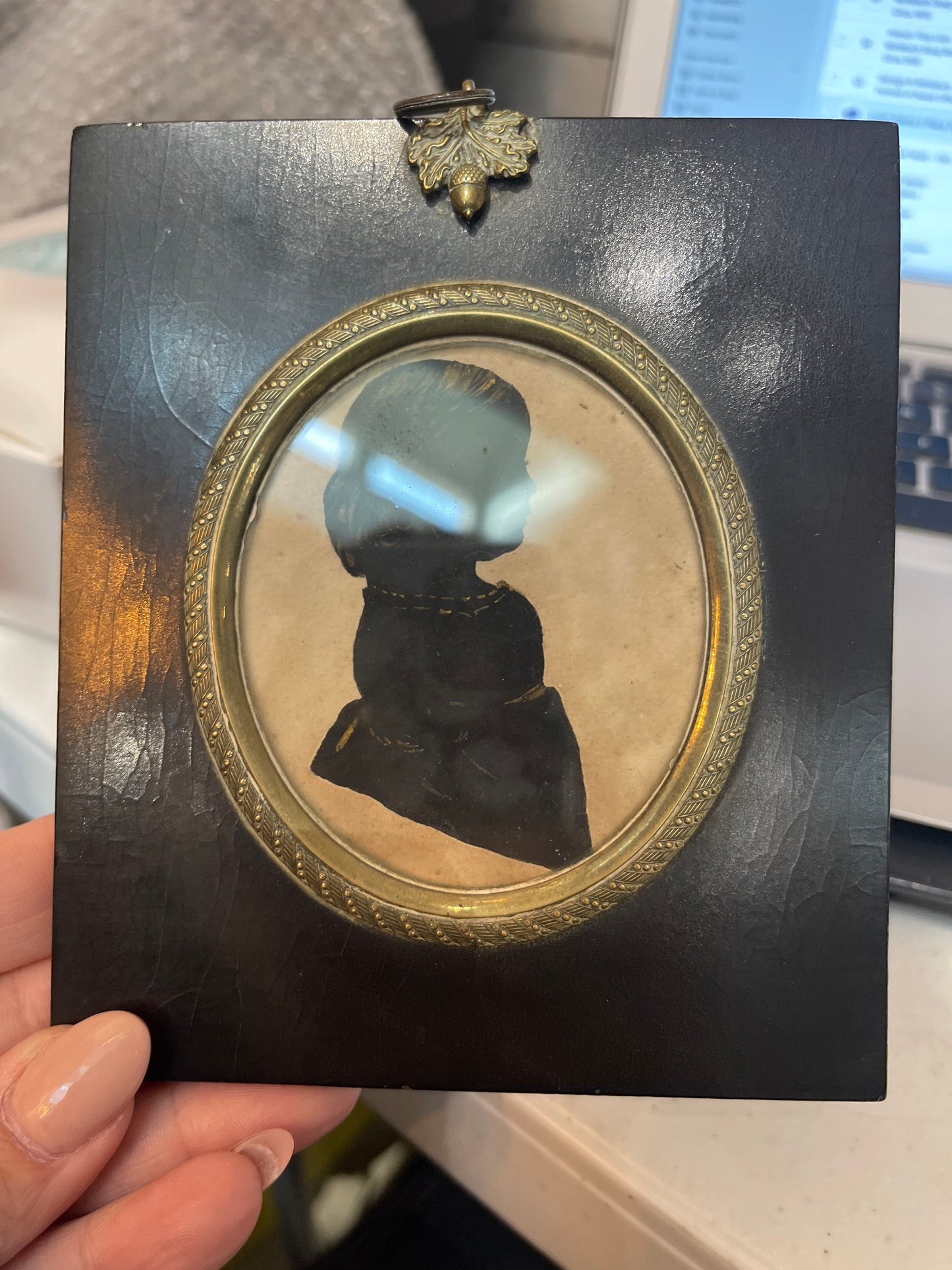 Early 19th C. Silhouette Portrait of Young Girl