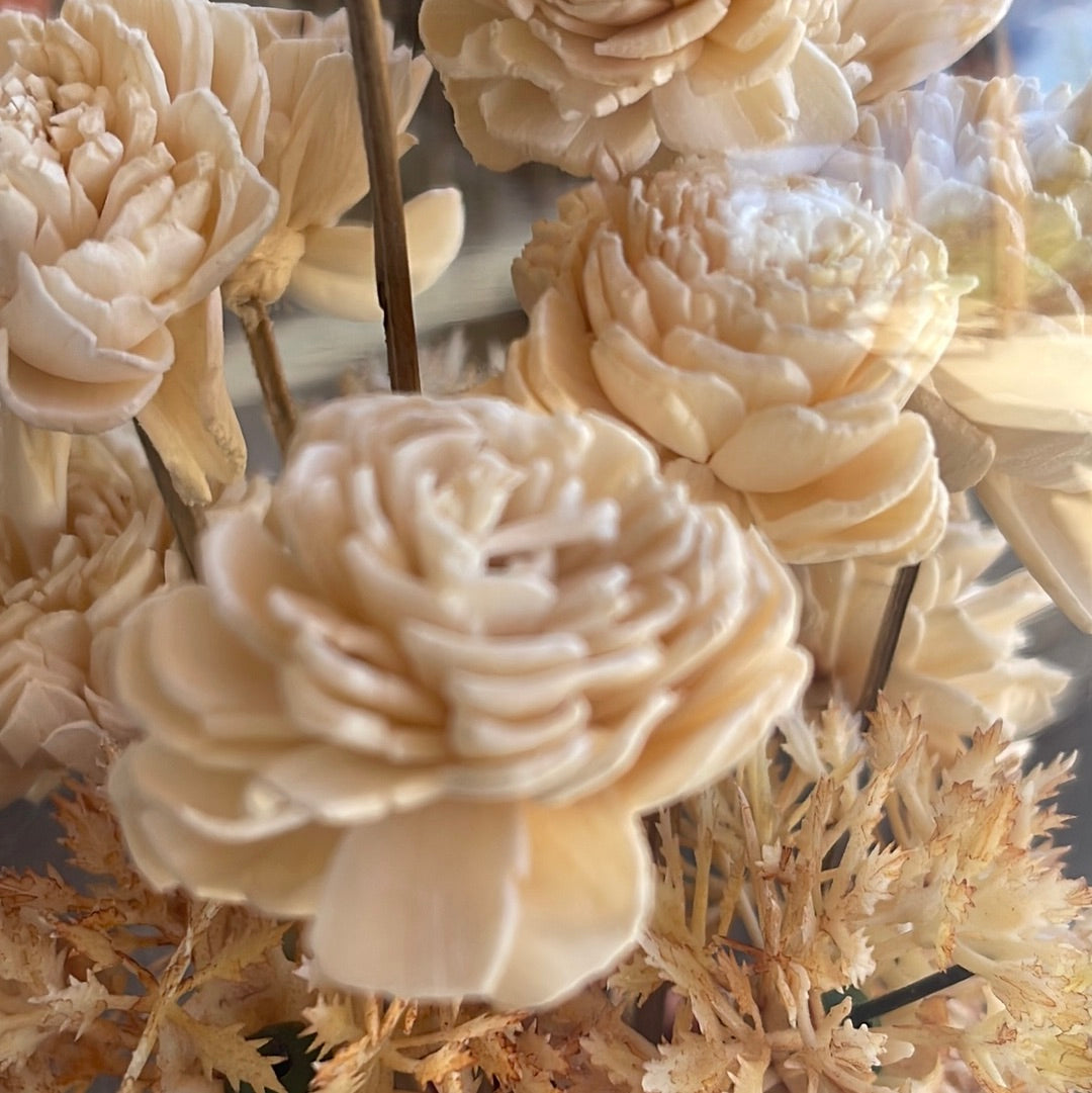 Dome with Flowers Gold Base