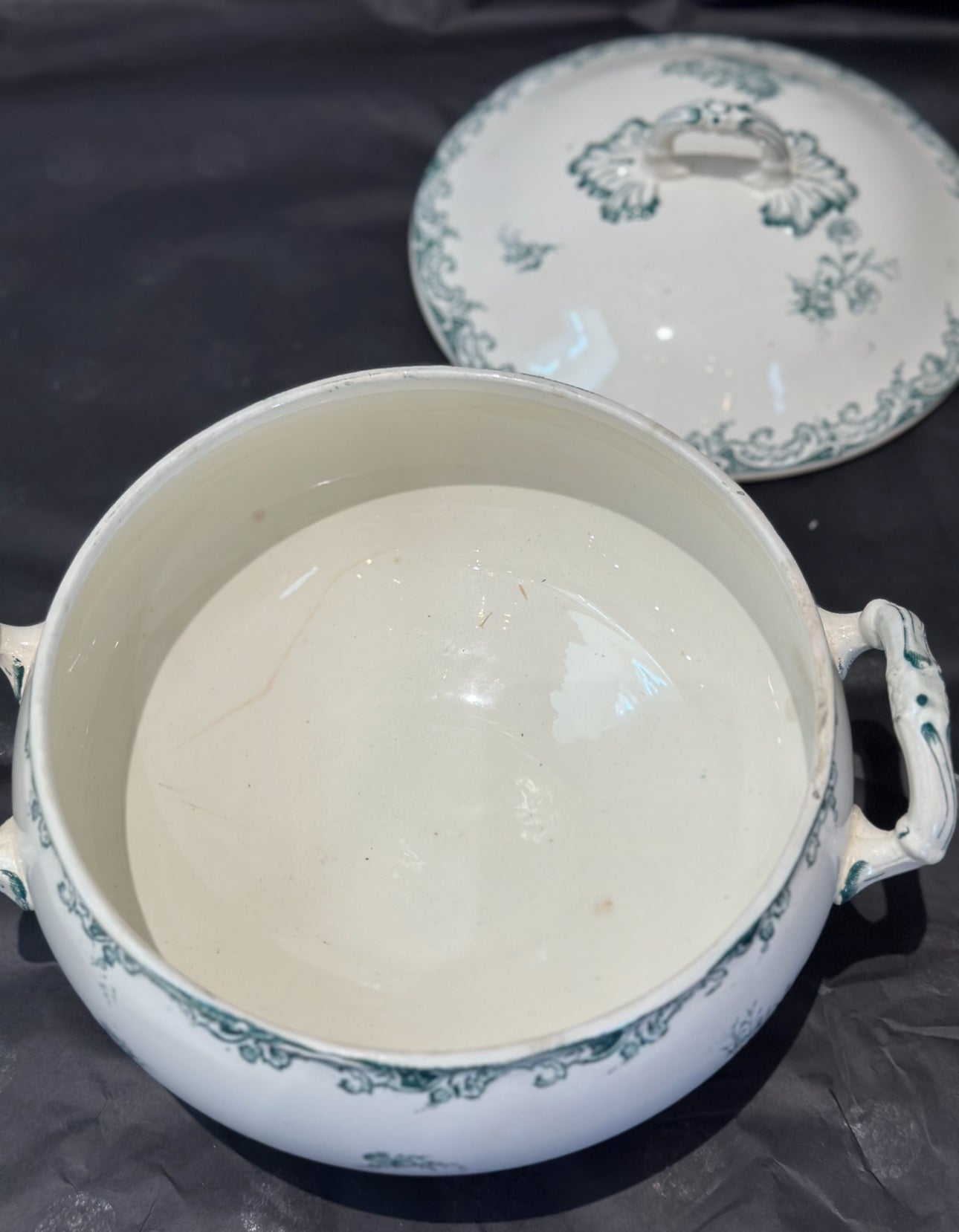 French Ironstone Soup Tureen "Service Louisan by A&Cie, Terre de Fer