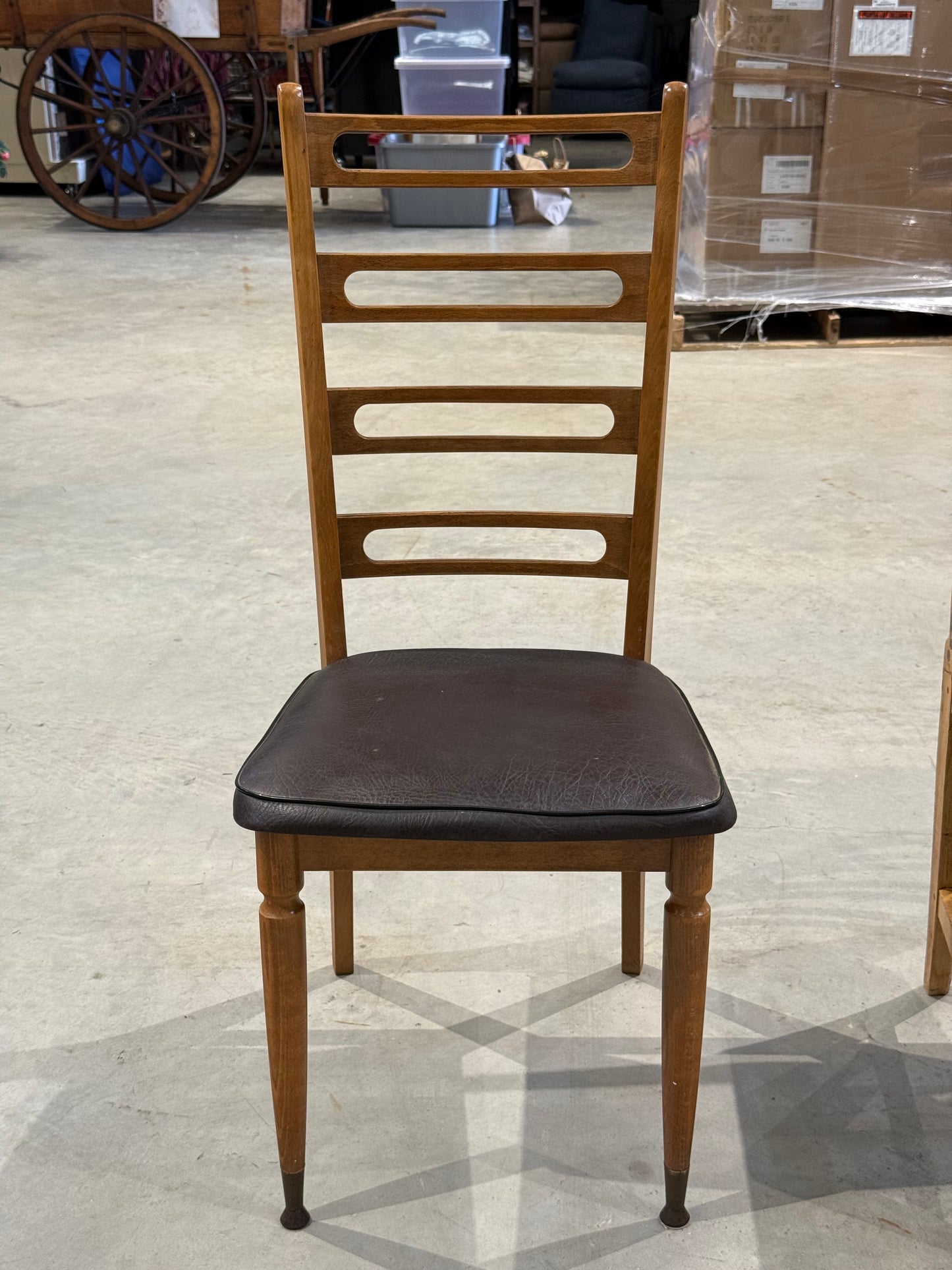Mid-Century Faux Leather Dining Chair