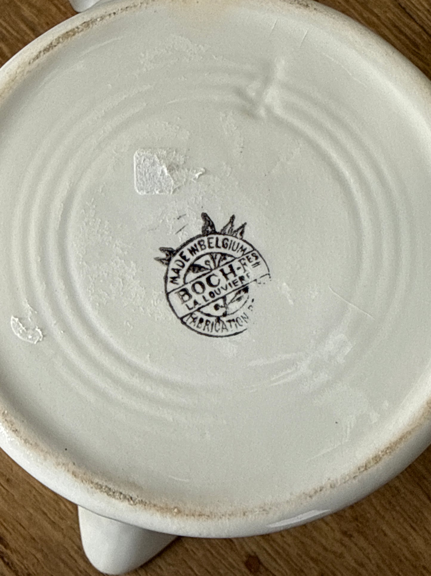 Belgian Boch Frères Half Liter Ironstone Jug