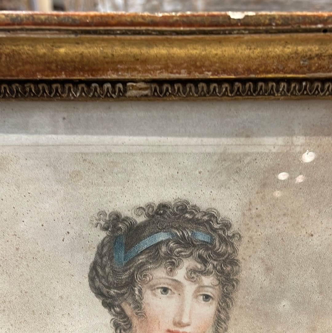 La Vendangeuse French Copper Engraving Framed Sold Individually