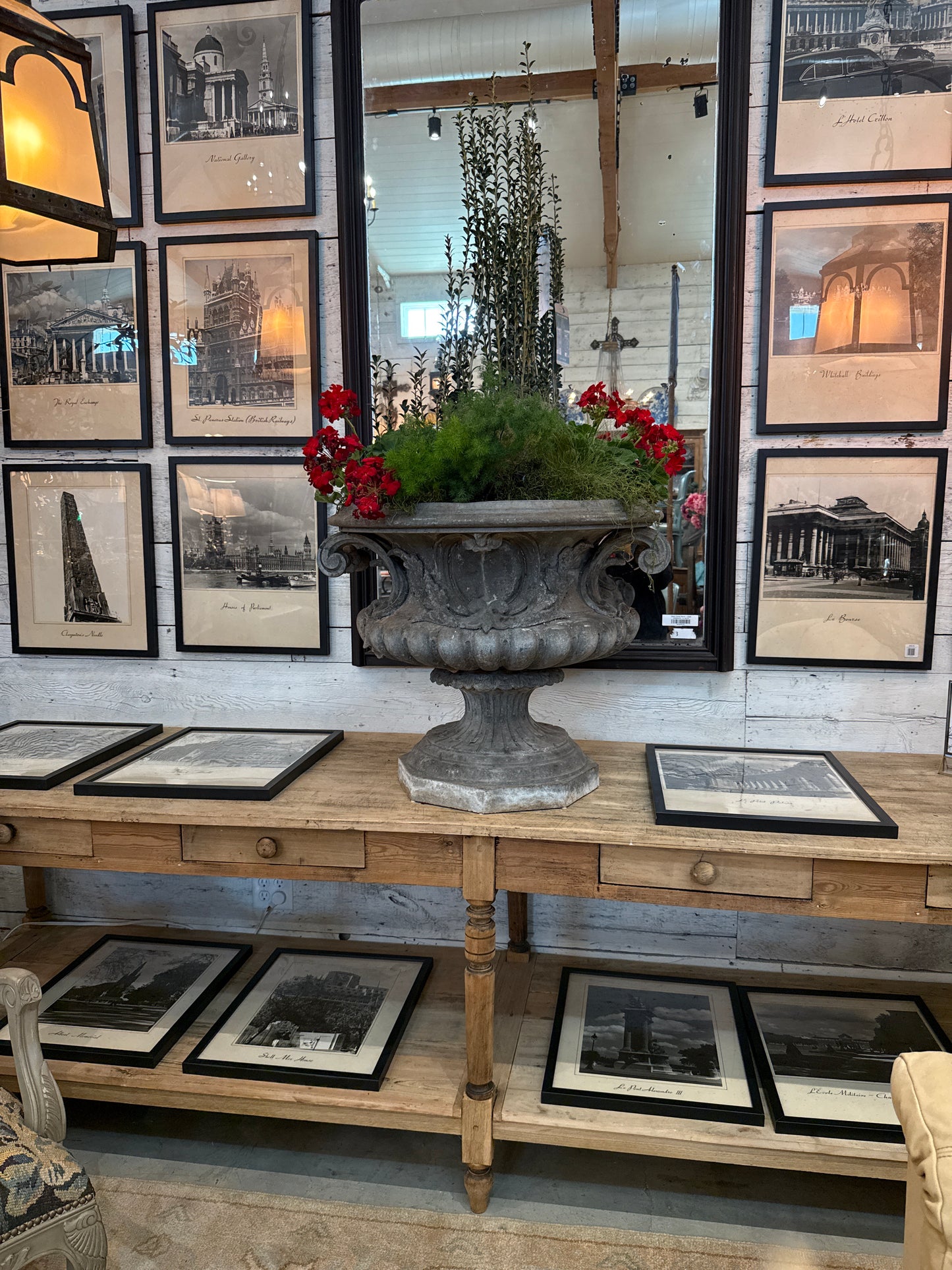 Large Zinc Planter