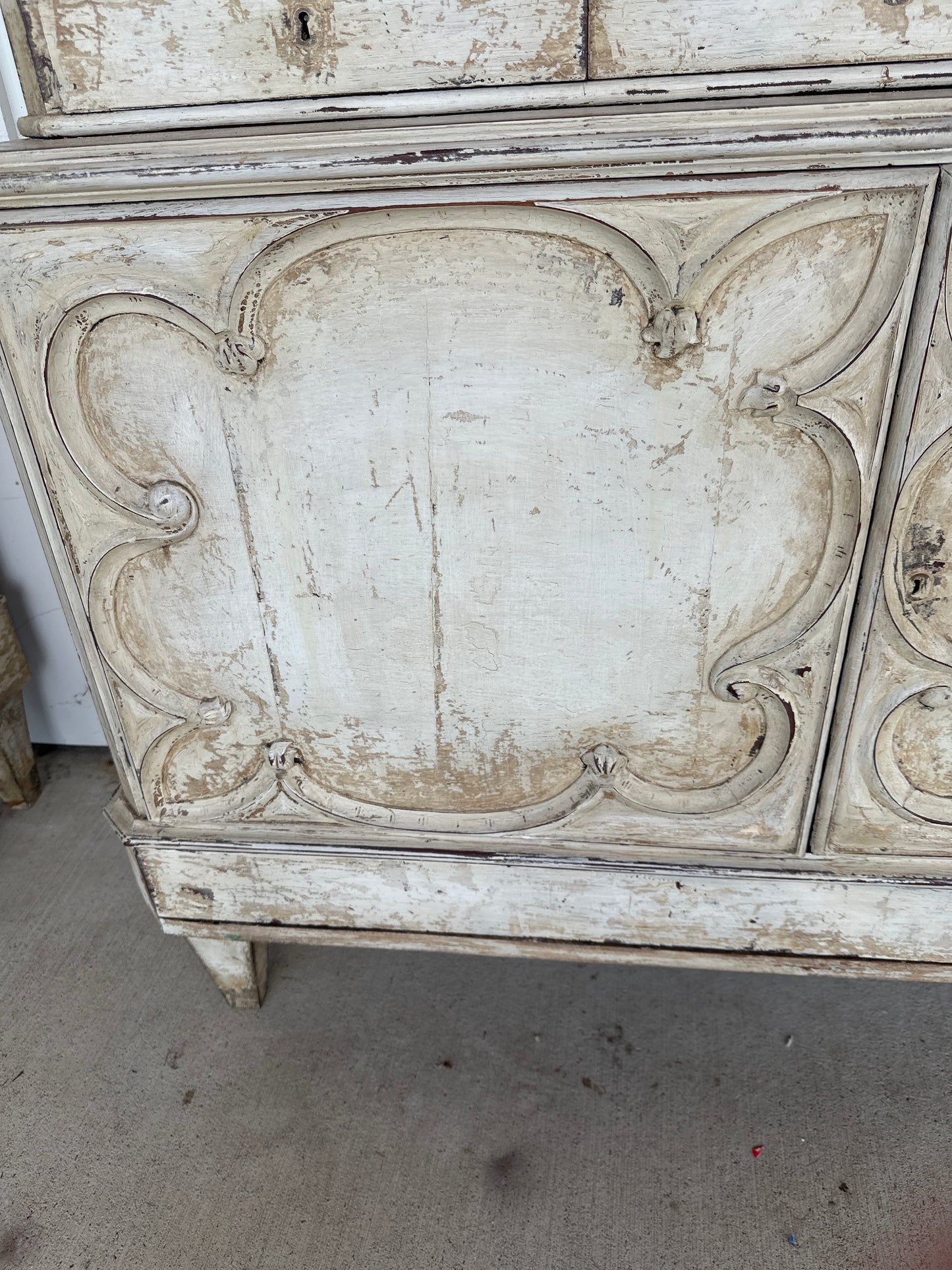 Painted Italian Walnut Cabinet