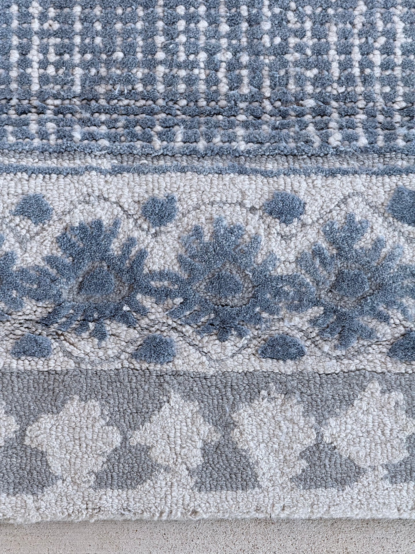 #119 Brooks Brothers Blue Border Rug