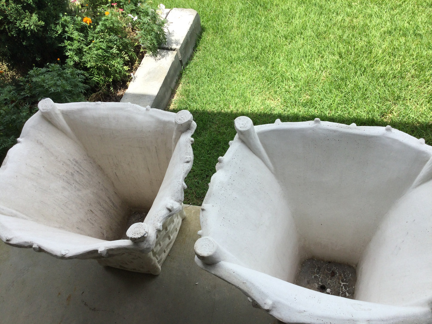 White Basket Weave Pot
