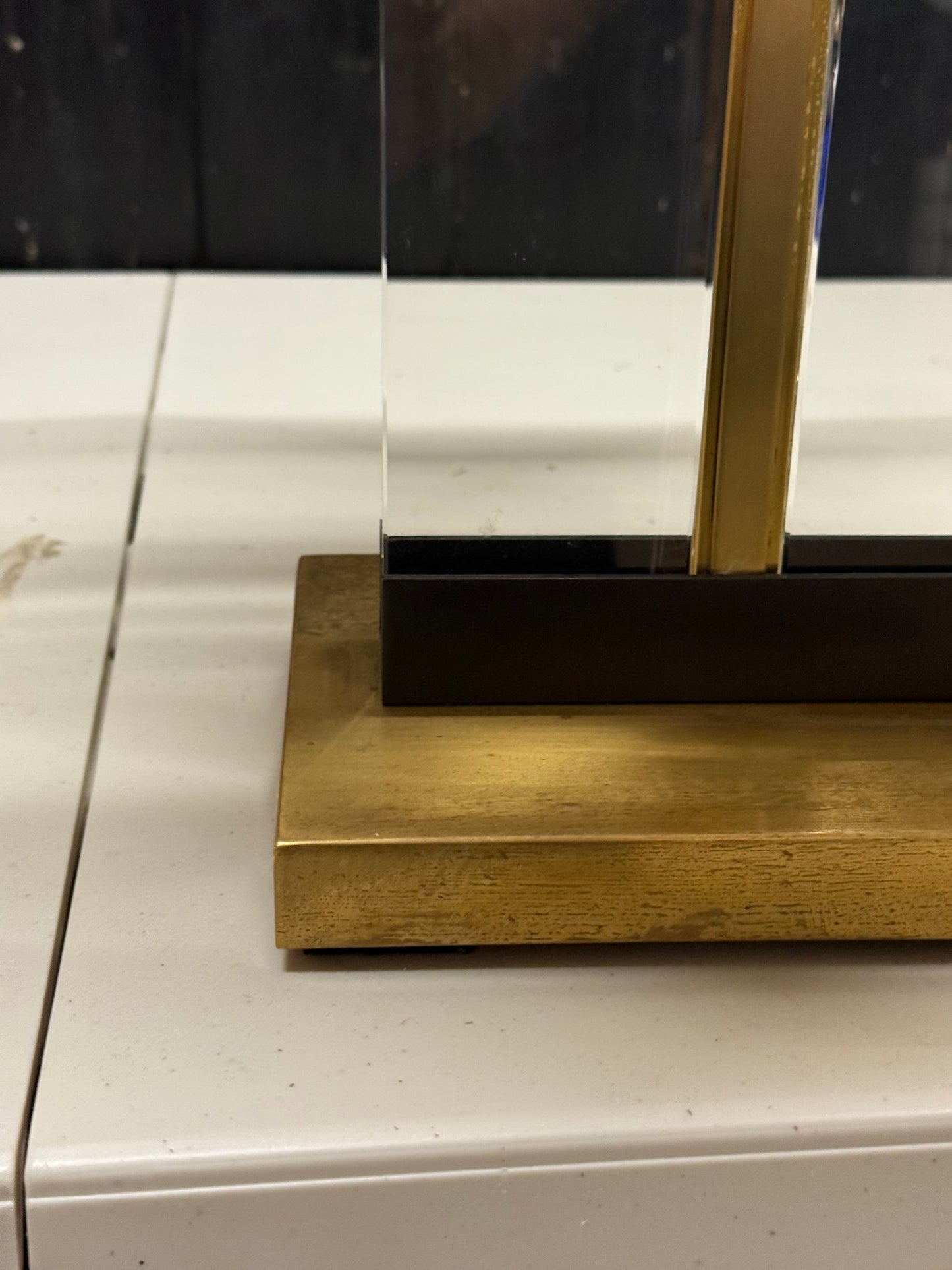 Brass and Glass Base Lamp