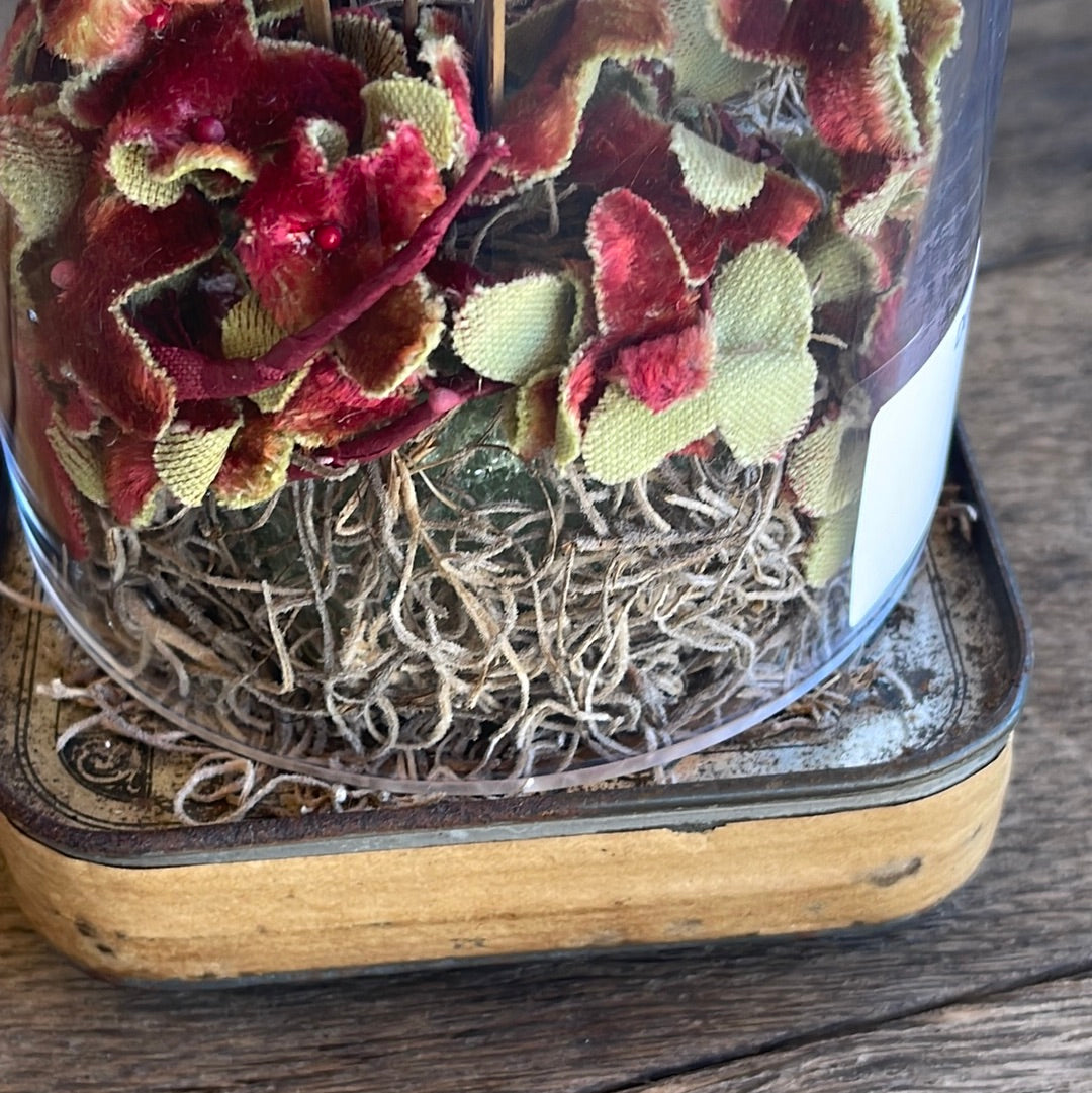 Dome with Flowers Gold Base