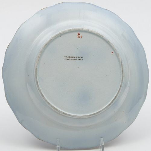 W. Adams & Sons Cobalt Ground Ironstone