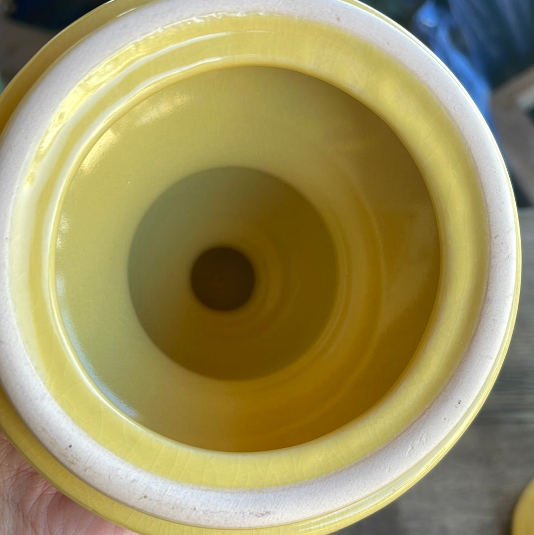 Yellow Urns with Lids