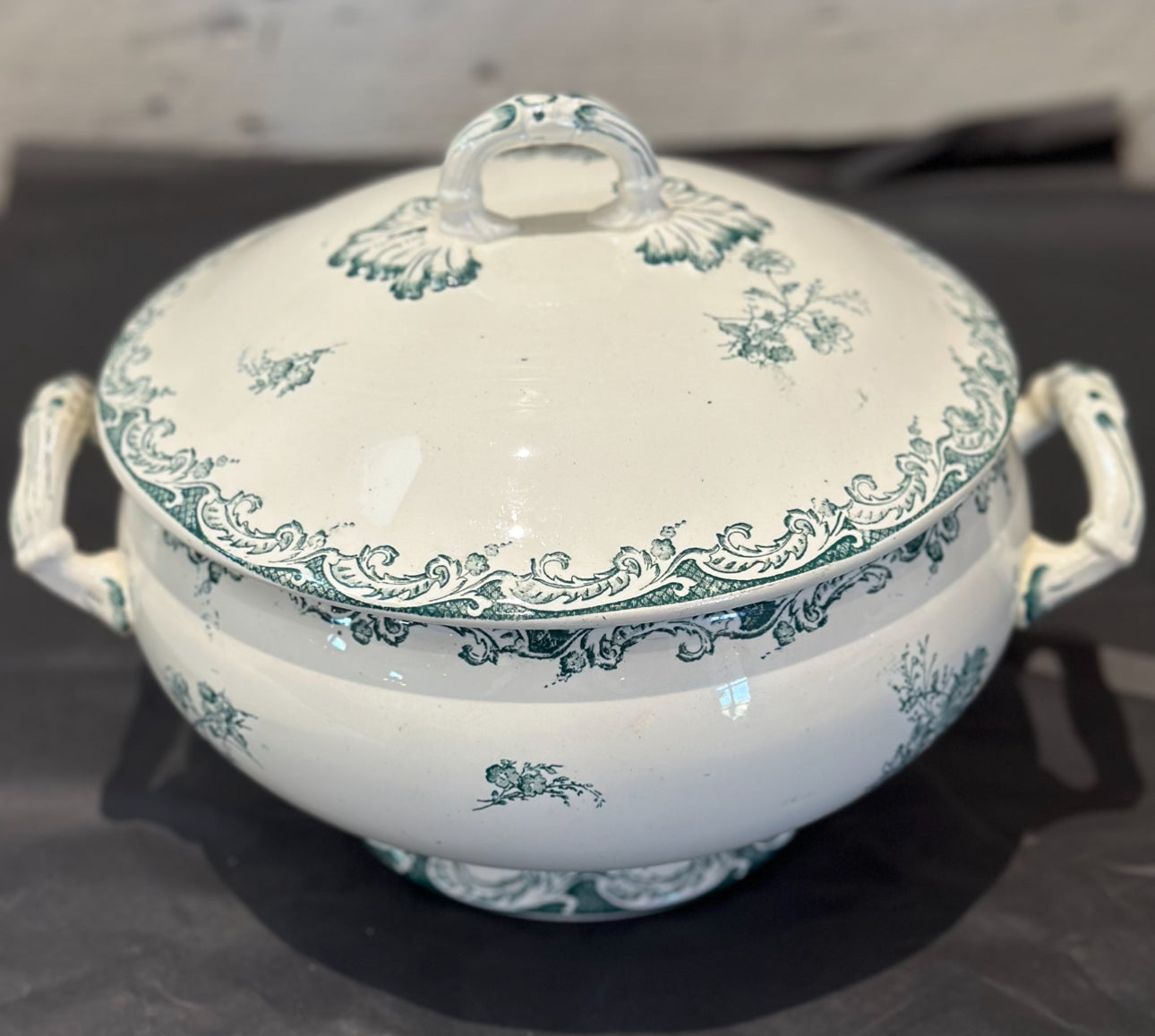 French Ironstone Soup Tureen "Service Louisan by A&Cie, Terre de Fer