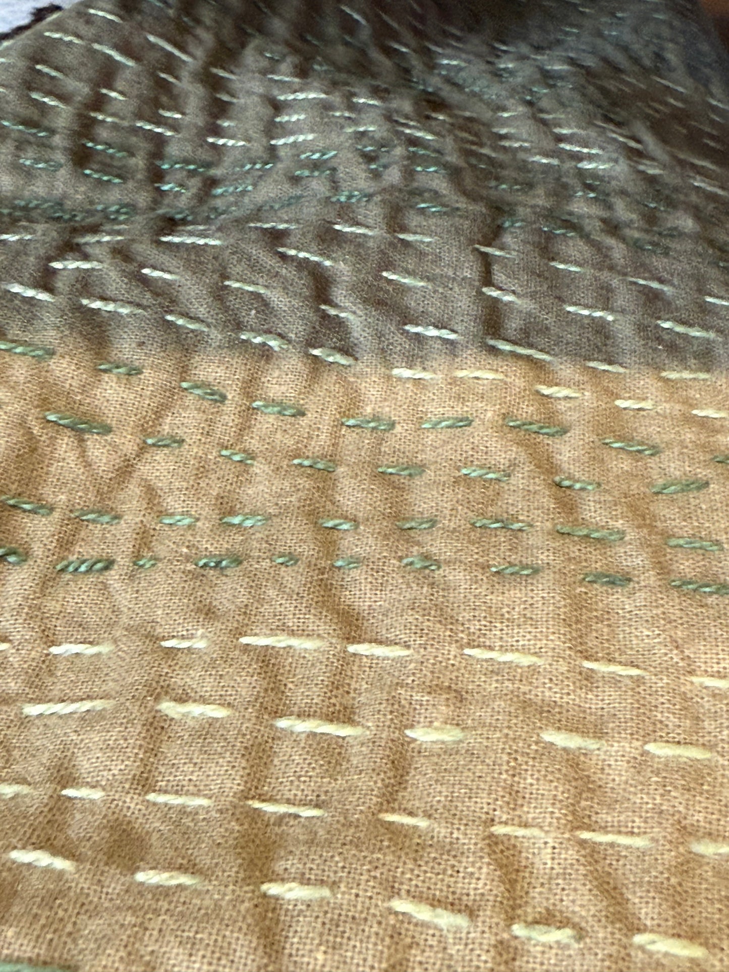 Double Stitched Block Print Kantha Throws