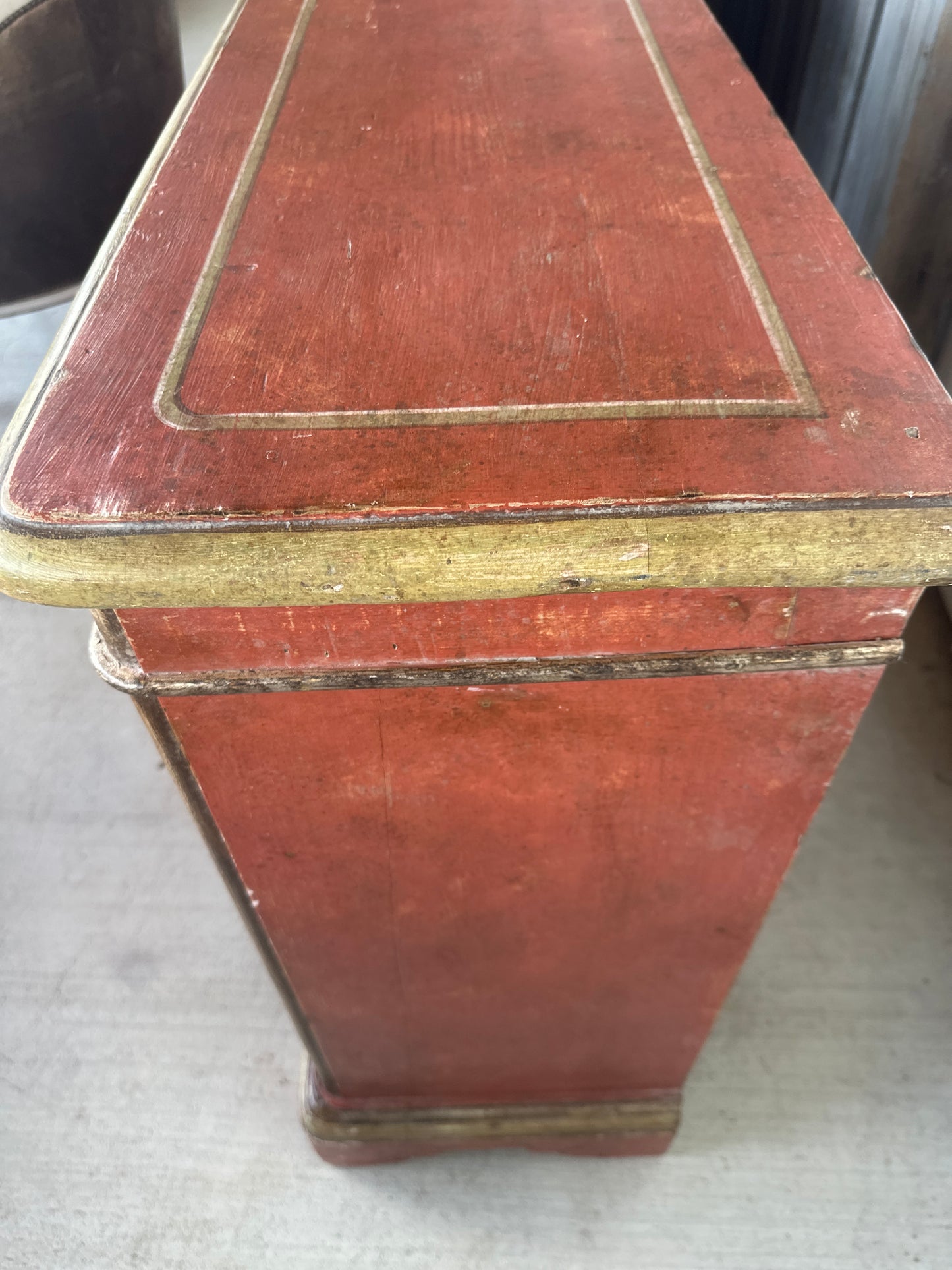 Antique Italian Original Decorative Painted Sideboard 19th Century