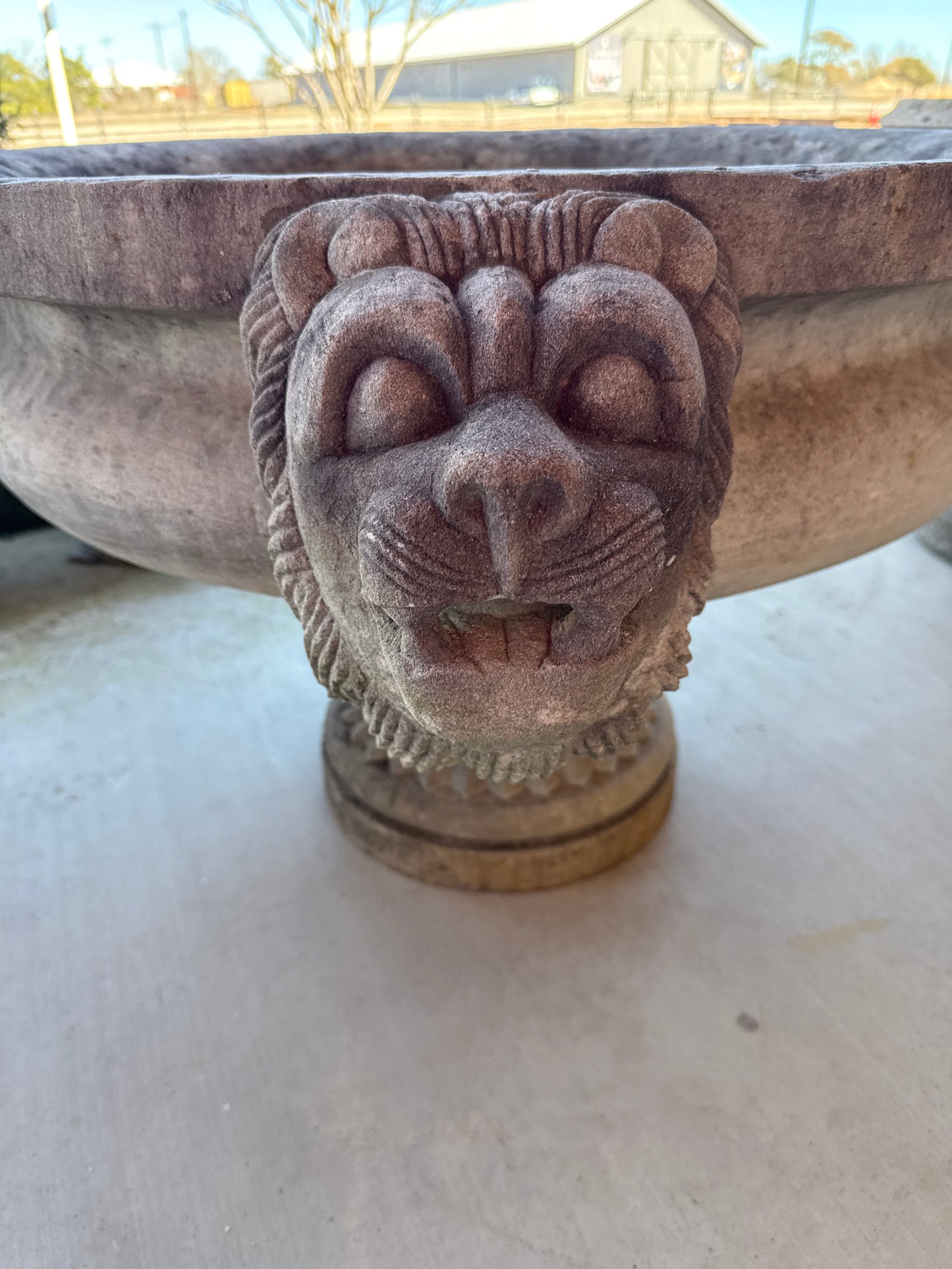 Monumental Lion-Handled Urn