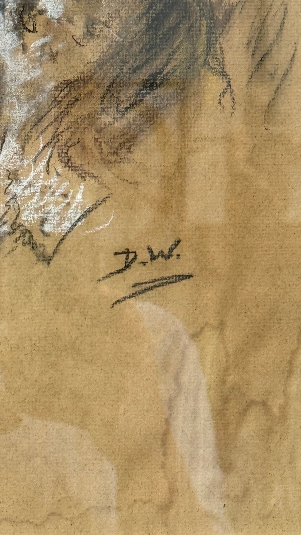 Pastel Drawing of Dog Circa 1900