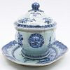 Chinese Export Blue and White Tureen with Lid and Platter China, Qianlong, (1736-95)