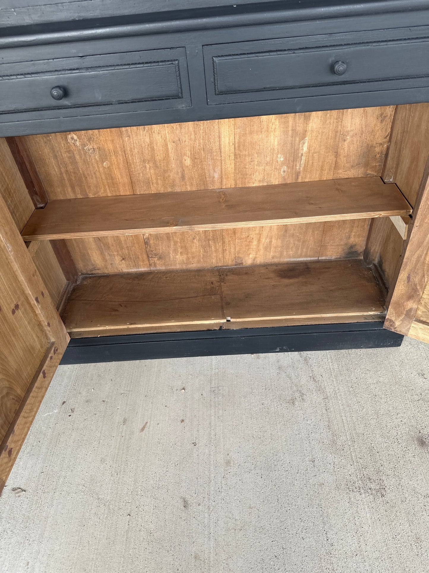 Painted Bibliotheque Notary Office Cabinet - 3 Piece