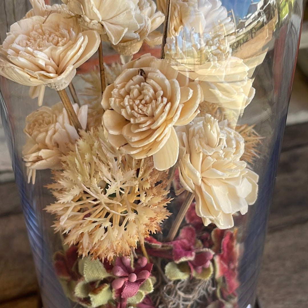 Dome with Flowers Gold Base