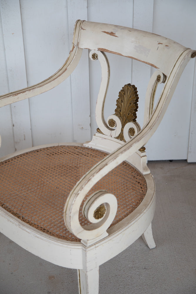Swedish Armchair with Cain Seat Circa 1870