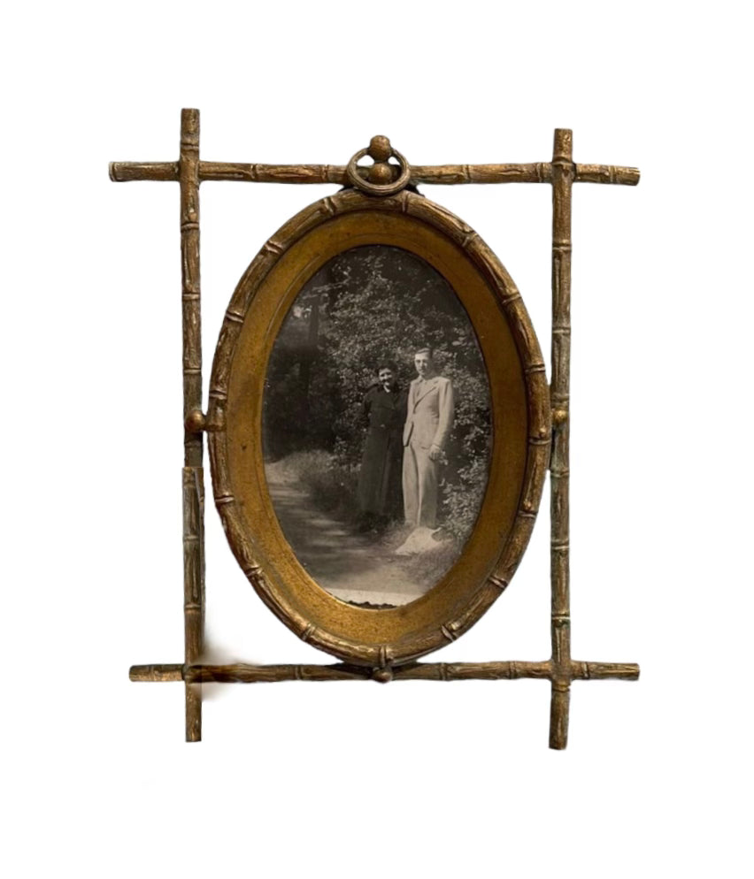 Faux Bamboo Brass Frame