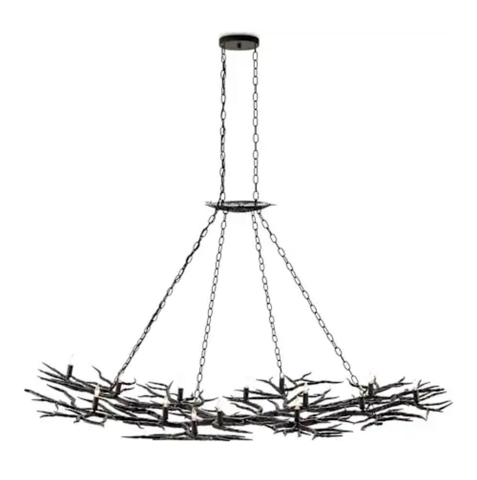 Rainforest Large Bronze Chandelier