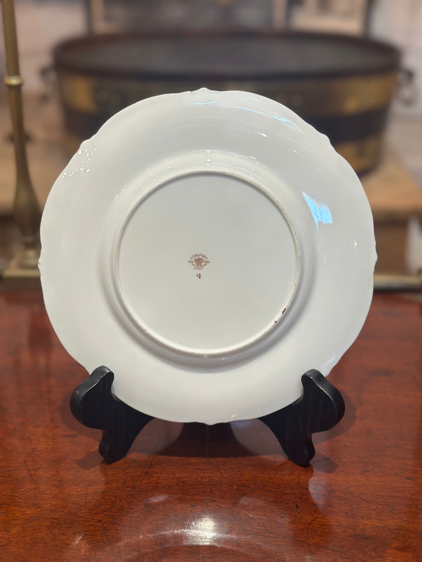 Coalport Gilt Floral Luncheon Plate – Bone China, Scalloped Edge
