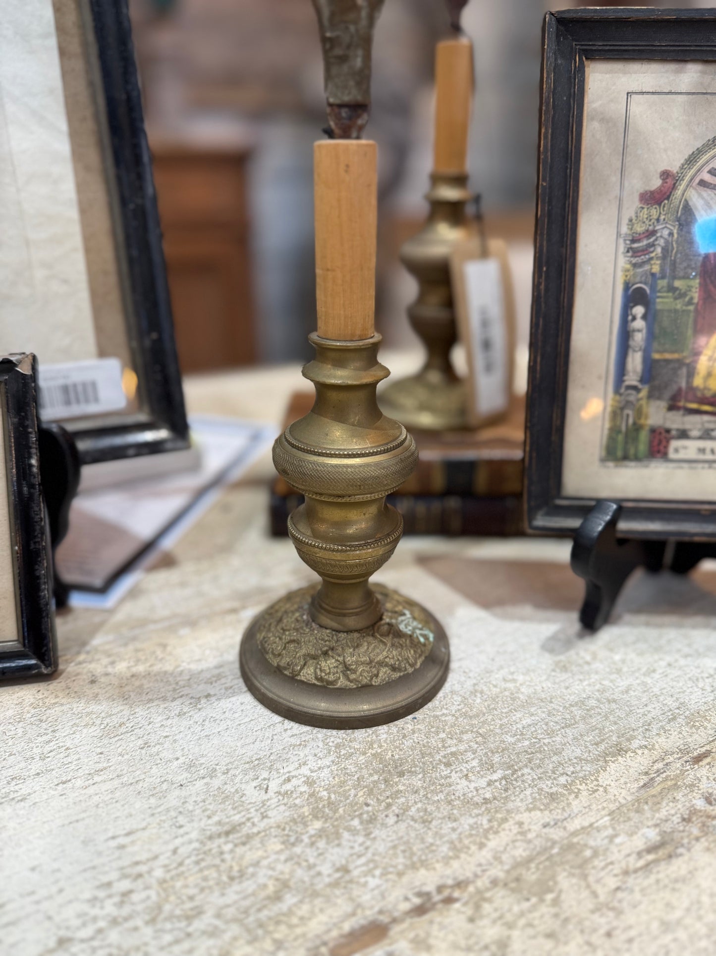 Pair of 19th C. French Repousse Altar Finials