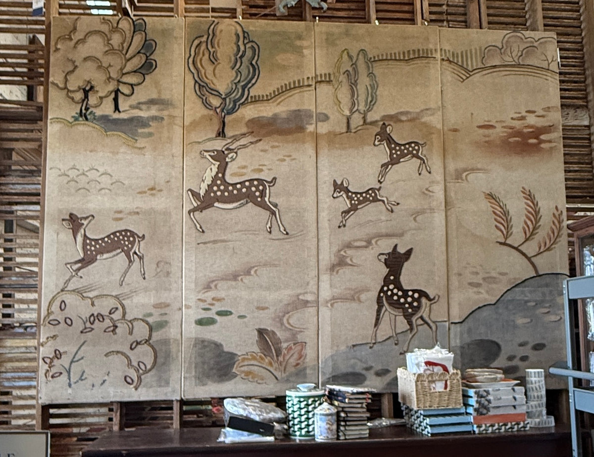 Crewel Work Screen Circa 1930