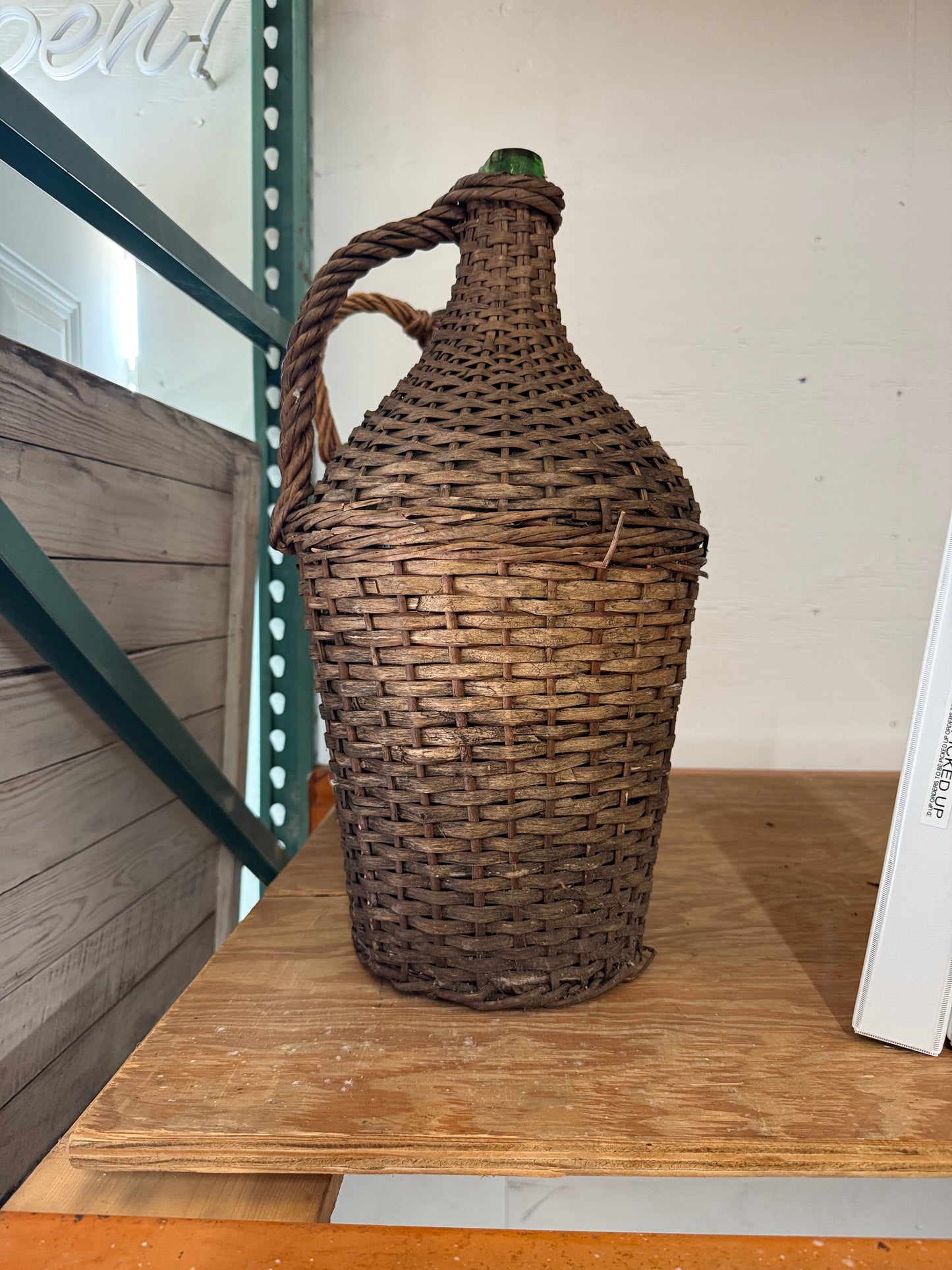 Large Antique DemiJohn Wicker Wrapped Bottles