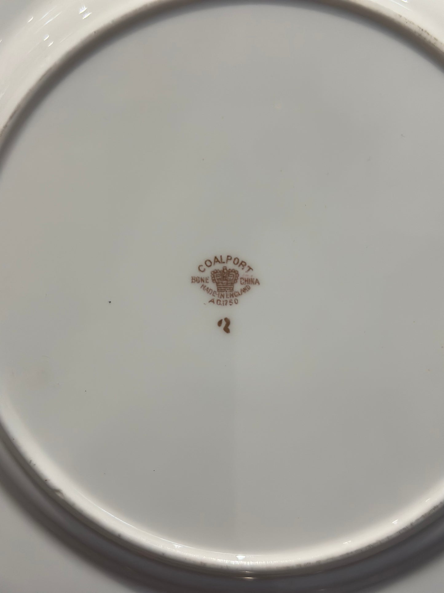 Coalport Gilt Floral Luncheon Plate – Bone China, Scalloped Edge