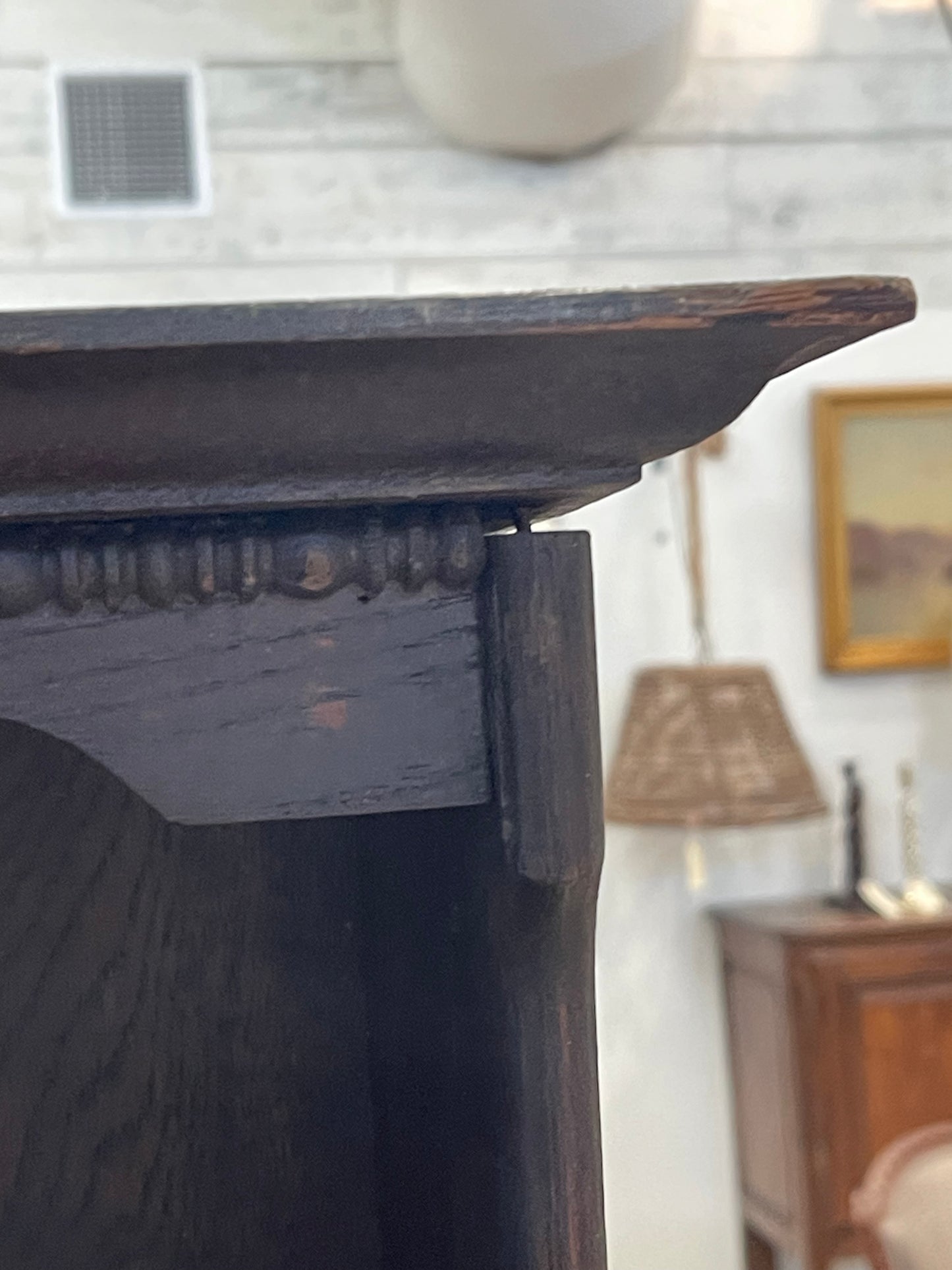 Antique English Oak Welsh Plate Sideboard Barley Twist Petite C. 1920s