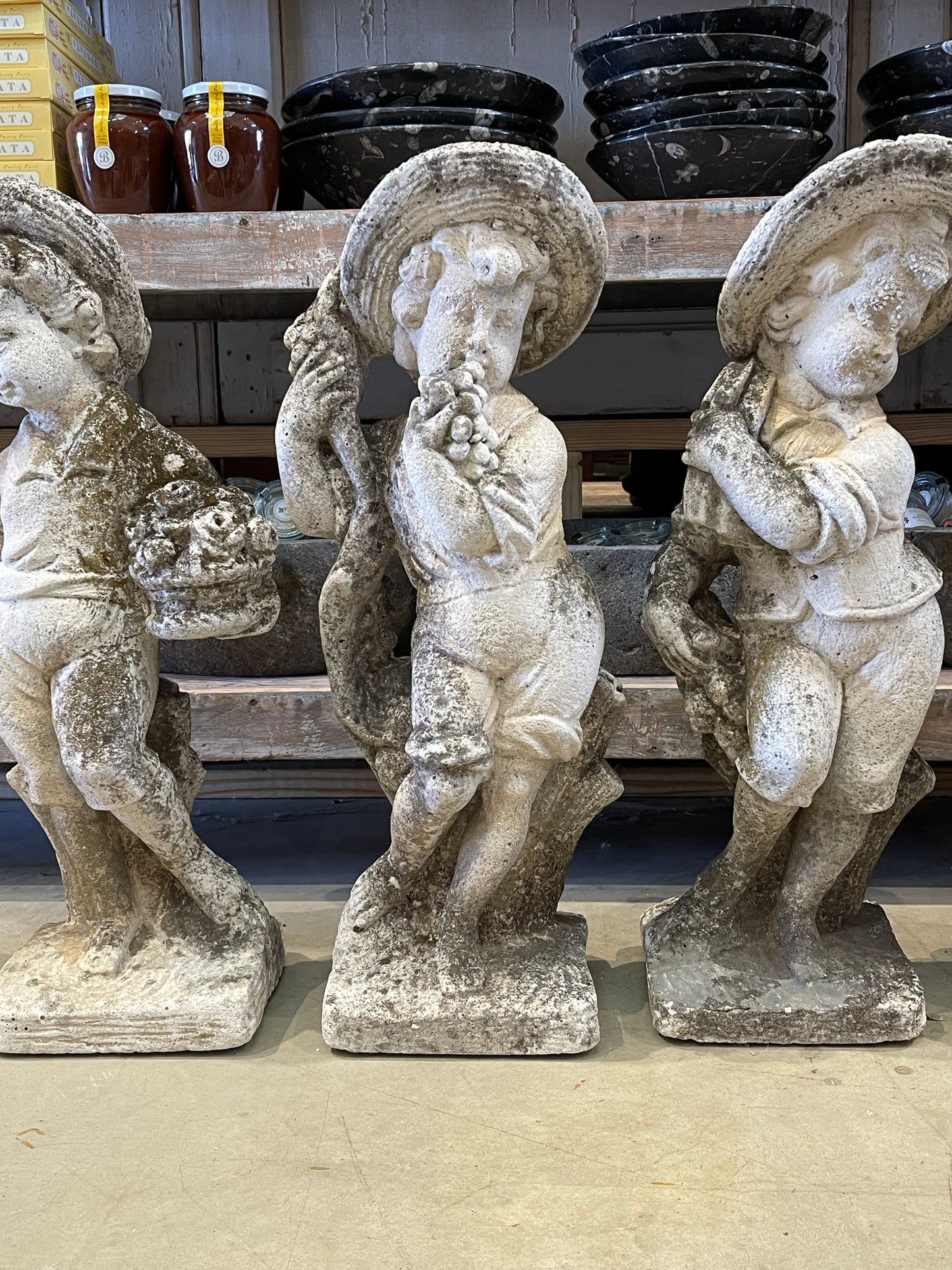 Hand Carved Four Season Statues in Vicenza Stone