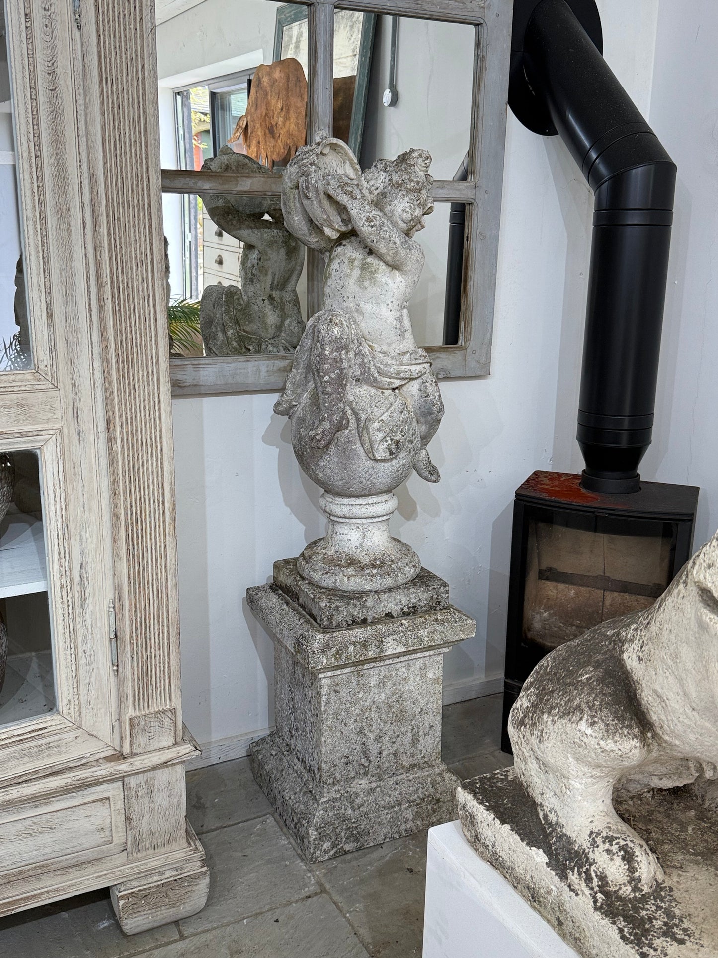 (4 Statues) The Herald, The Minstral, The Offering, The Piper (All on Plinths)
