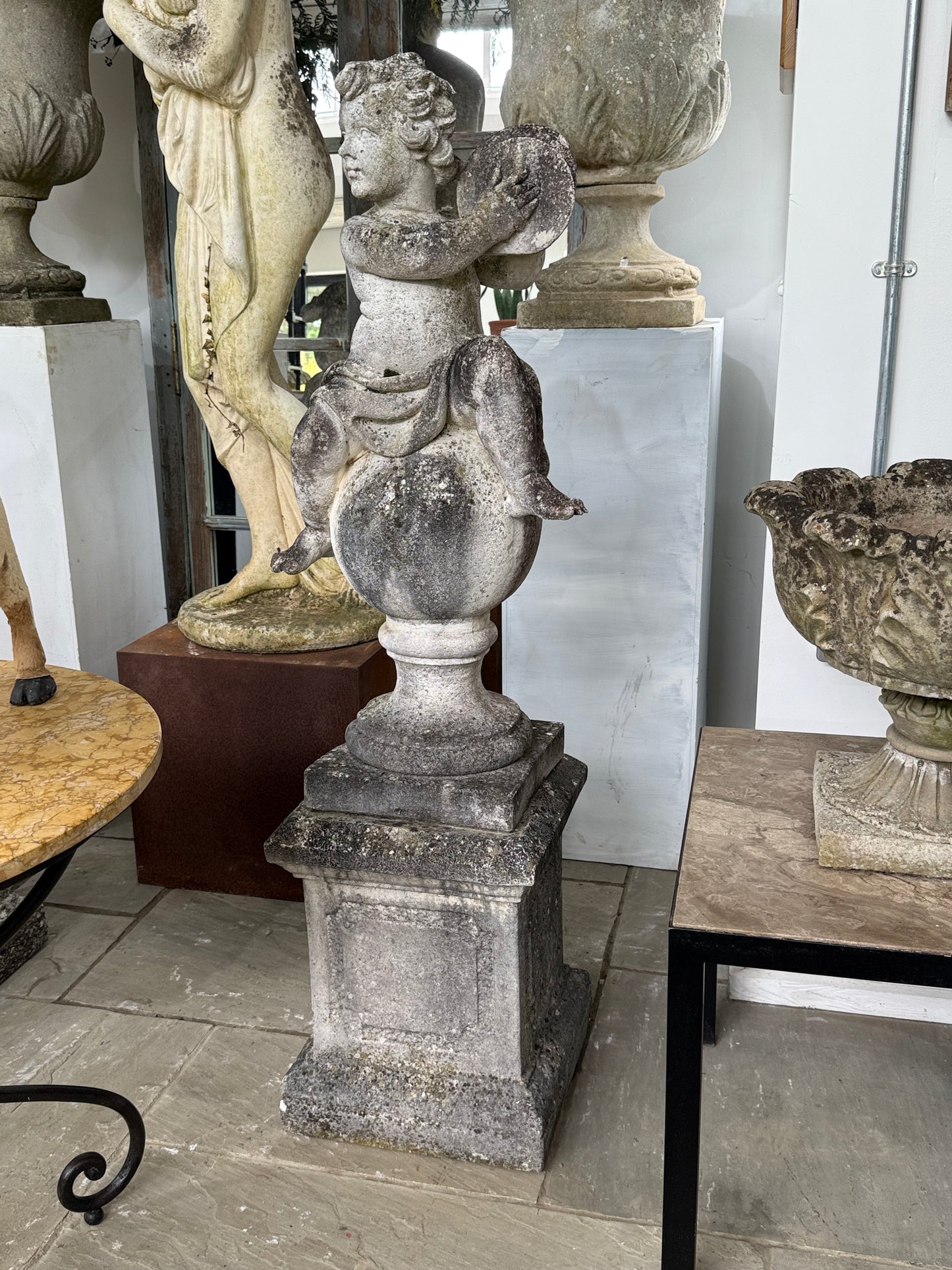 (4 Statues) The Herald, The Minstral, The Offering, The Piper (All on Plinths)