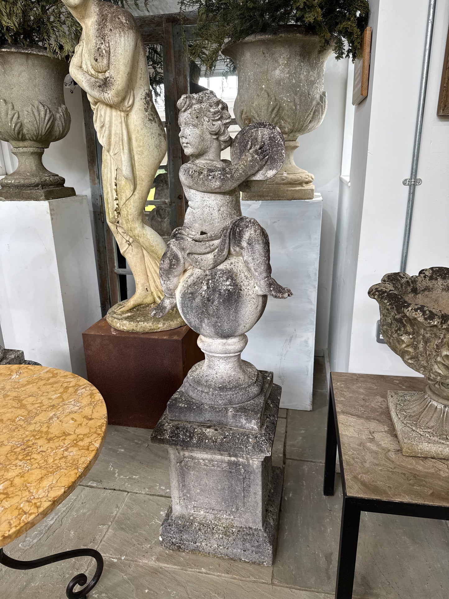 (4 Statues) The Herald, The Minstral, The Offering, The Piper (All on Plinths)