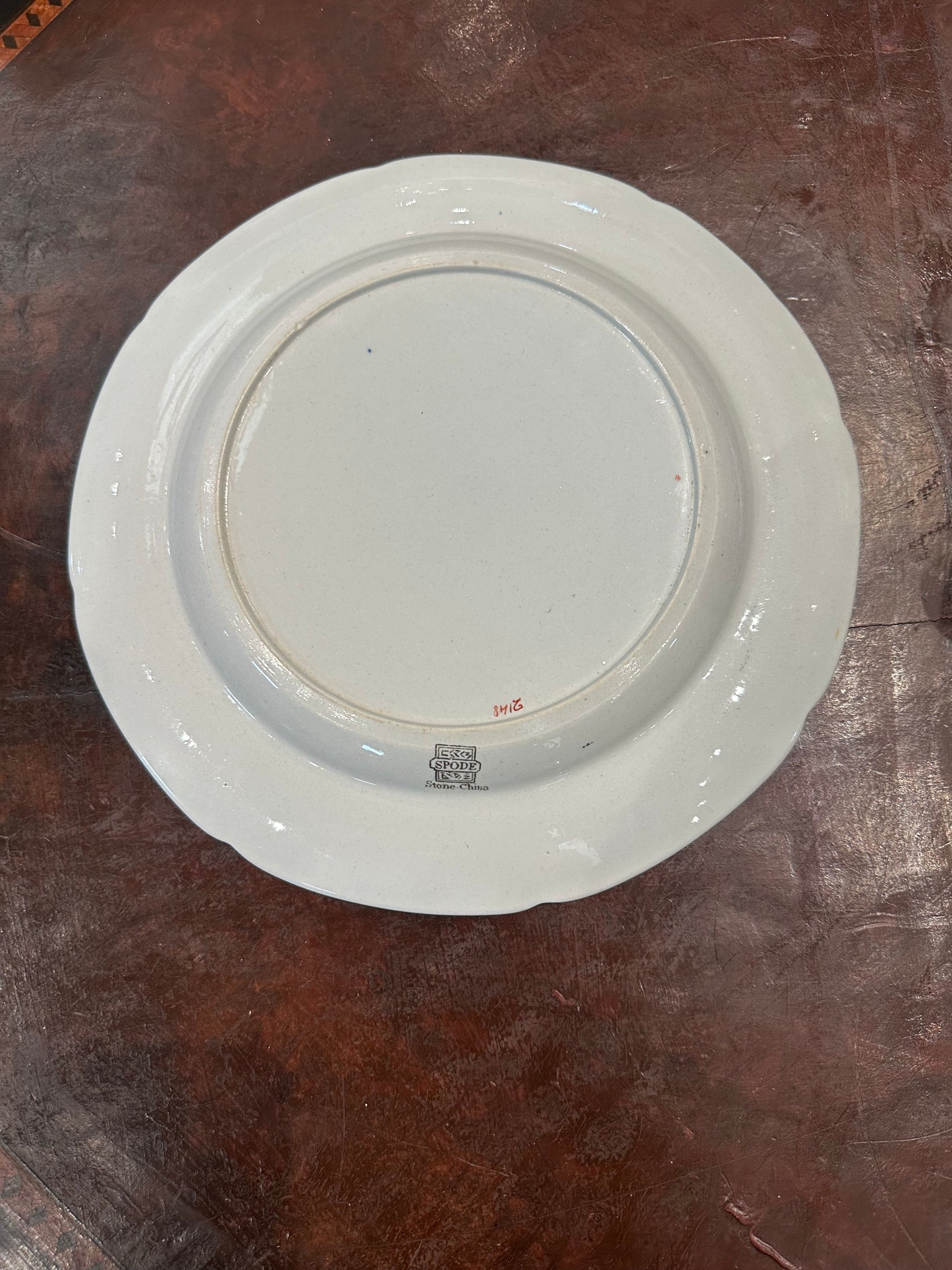 Spode Stone China “Willis Indian Tree” Pattern Dinner Plate Minor Paint Wear Circa 1840
