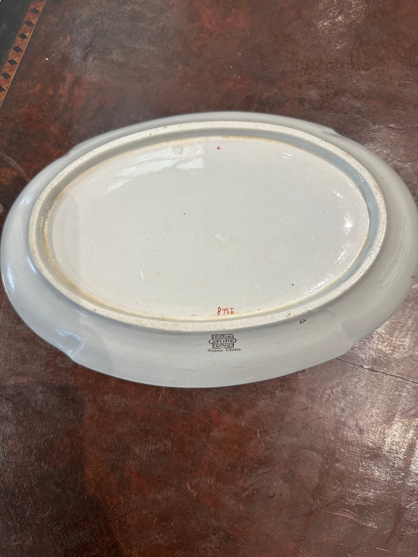 Spode Stone China Willis Indian Tree Pattern Small Oval Serving Bowl Circa 1840
