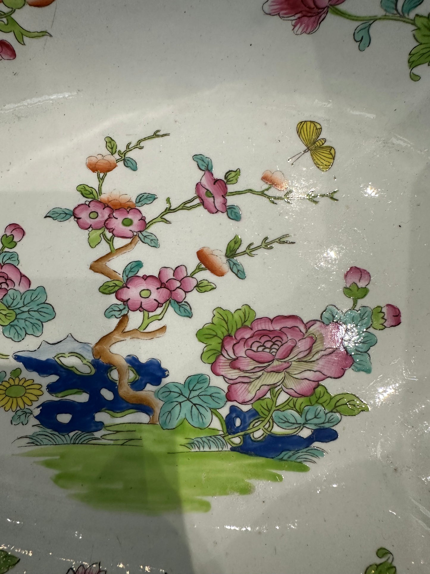 Spode Stone China Willis Indian Tree Pattern Small Oval Serving Bowl Circa 1840