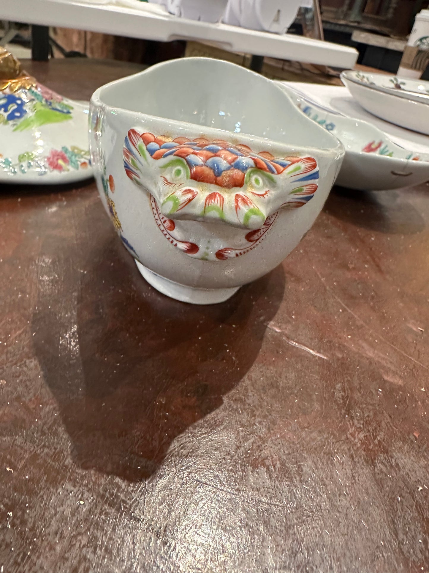 Spode Small Indian Tree Tureen with Lid and Staple Repaired Underplate