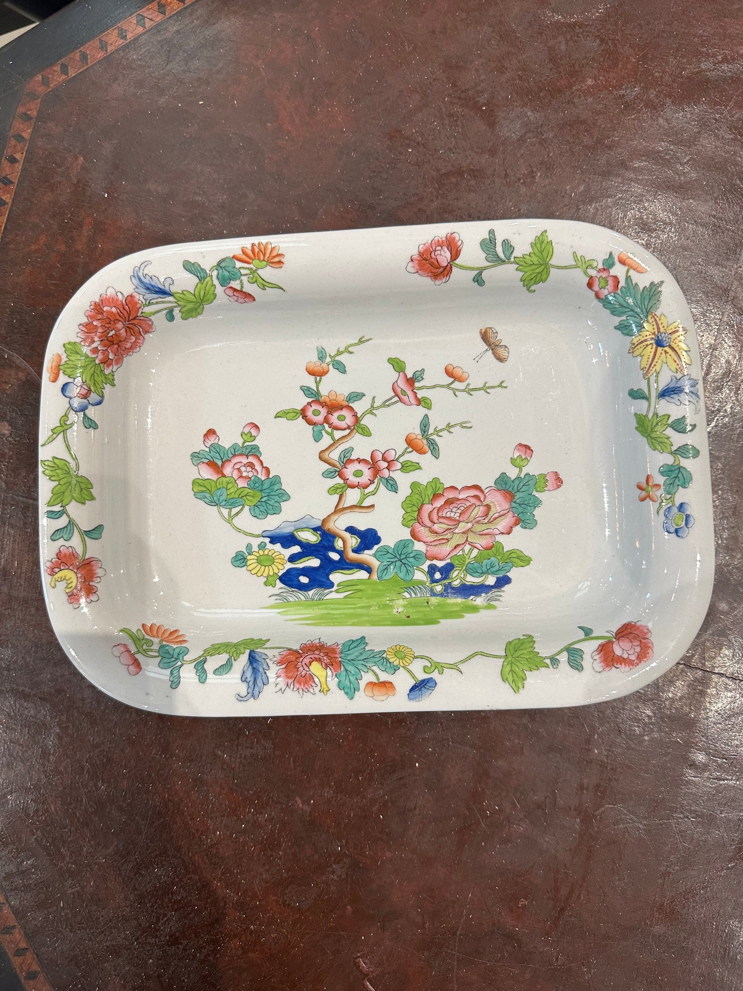 Spode Stone China “Willis Indian Tree” Medium Oval Serving Dish