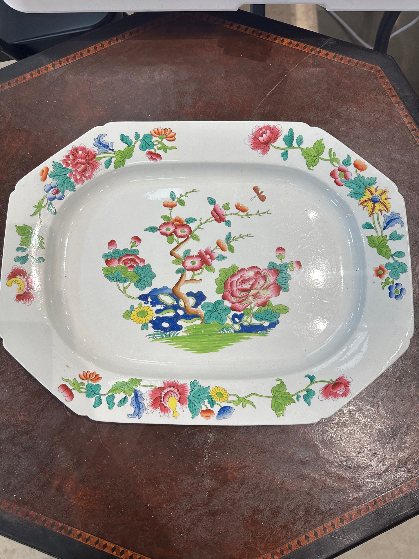 Spode Indian Tree 19" Large Platter with Drip Tray Insert